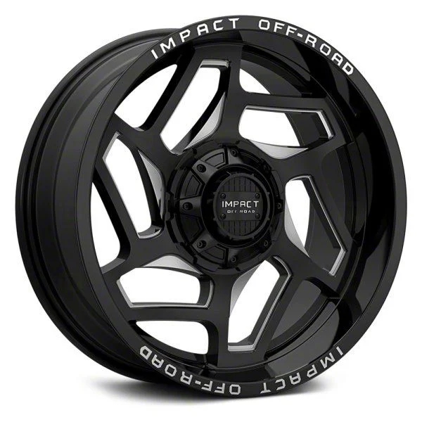 Impact Wheels 826 Gloss Black Milled 6-Lug Wheel; 20x10; -12mm Offset (07-14 Tahoe)
