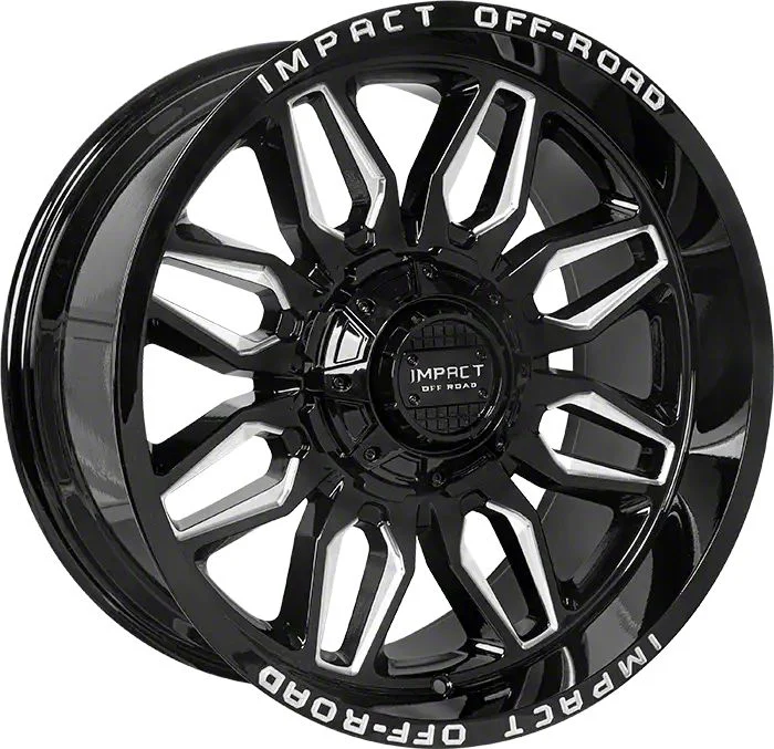 Impact Wheels 827 Gloss Black Milled 6-Lug Wheel; 20x10; -12mm Offset (07-14 Tahoe)
