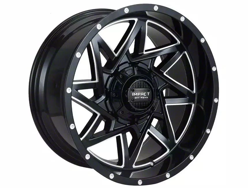 Impact Wheels 821 Gloss Black Milled 6-Lug Wheel; 20x10; -12mm Offset (07-14 Yukon)