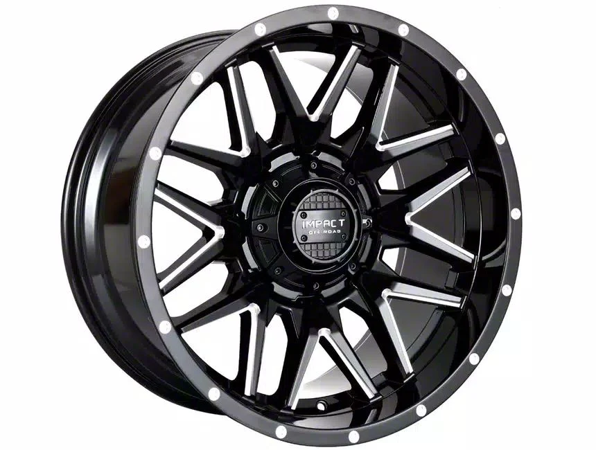 Impact Wheels 819 Gloss Black Milled 6-Lug Wheel; 17x9; 0mm Offset (15-20 Yukon)