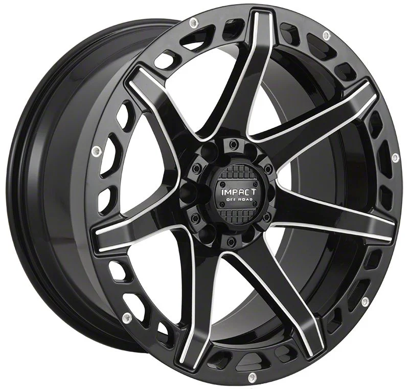 Impact Wheels 904 Gloss Black Milled 6-Lug Wheel; 20x10; -12mm Offset (15-20 Yukon)