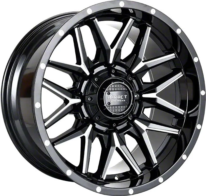 Impact Wheels 819 Gloss Black Milled 6-Lug Wheel; 17x9; -12mm Offset (07-14 Tahoe)