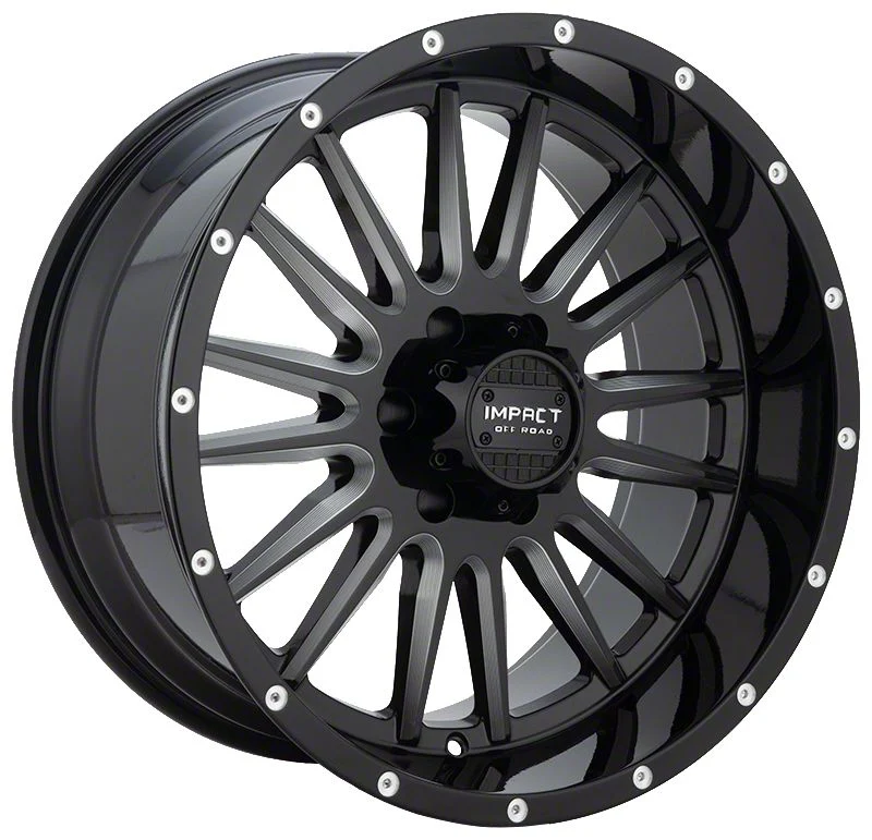 Impact Wheels 833 Gloss Black Milled 6-Lug Wheel; 20x10; -12mm Offset (21-26 Yukon)