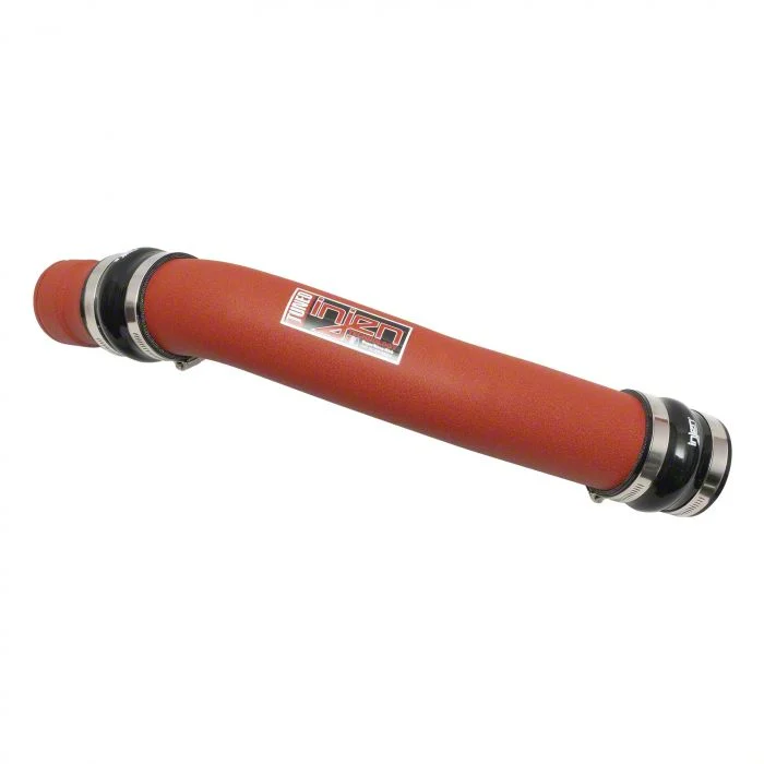 Injen SES Intercooler Pipe; Hot Side; Wrinkle Red (17-22 6.7L Powerstroke F-250 Super Duty)