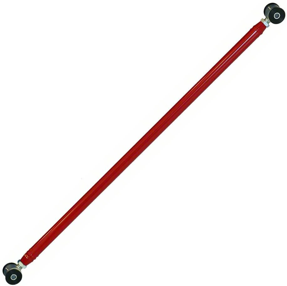 J&M Adjustable Steel Panhard Bar; Rod Poly/Poly Ends; Red (05-14 Mustang)