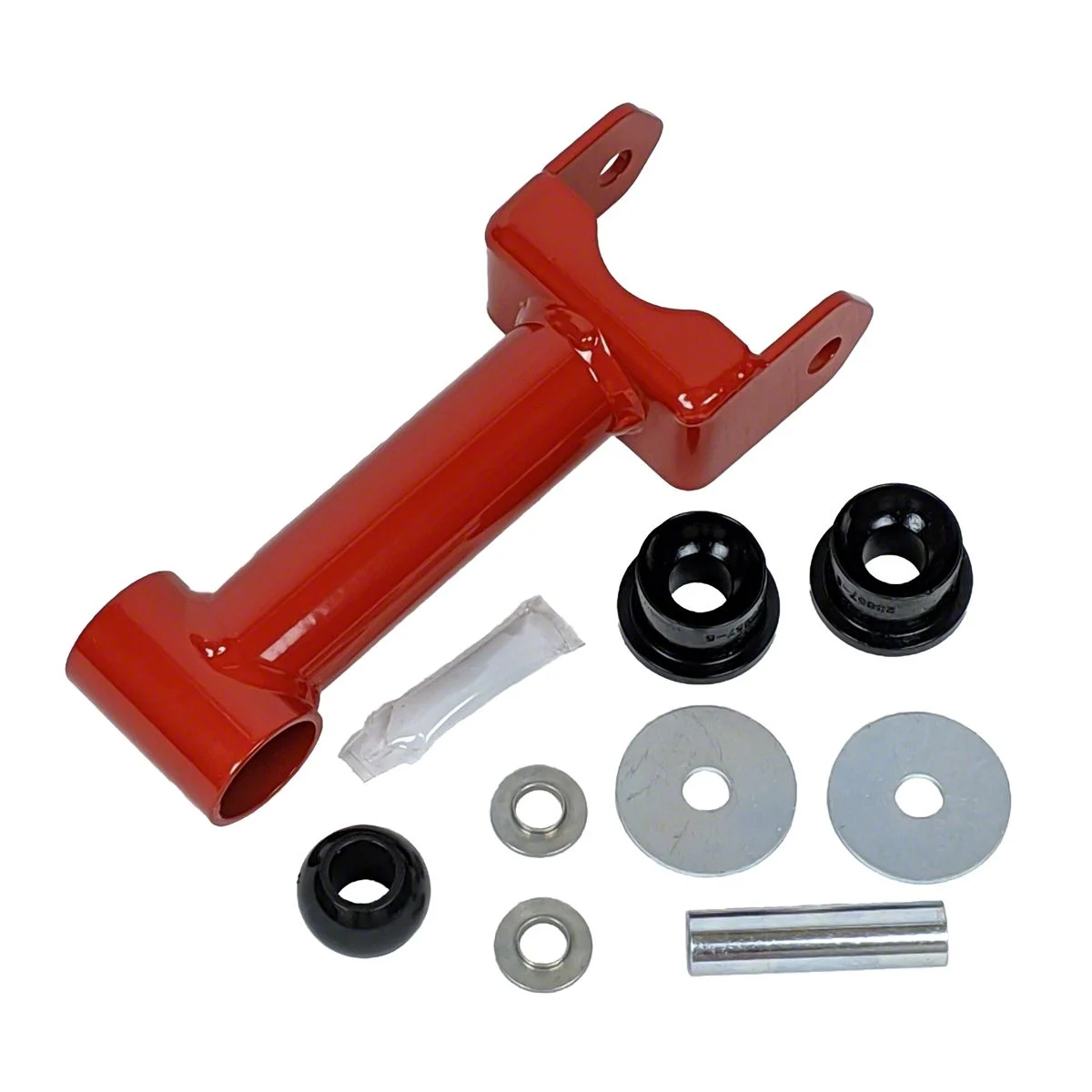 J&M Non-Adjustable Rear Upper Control Arm; Red (05-10 Mustang)