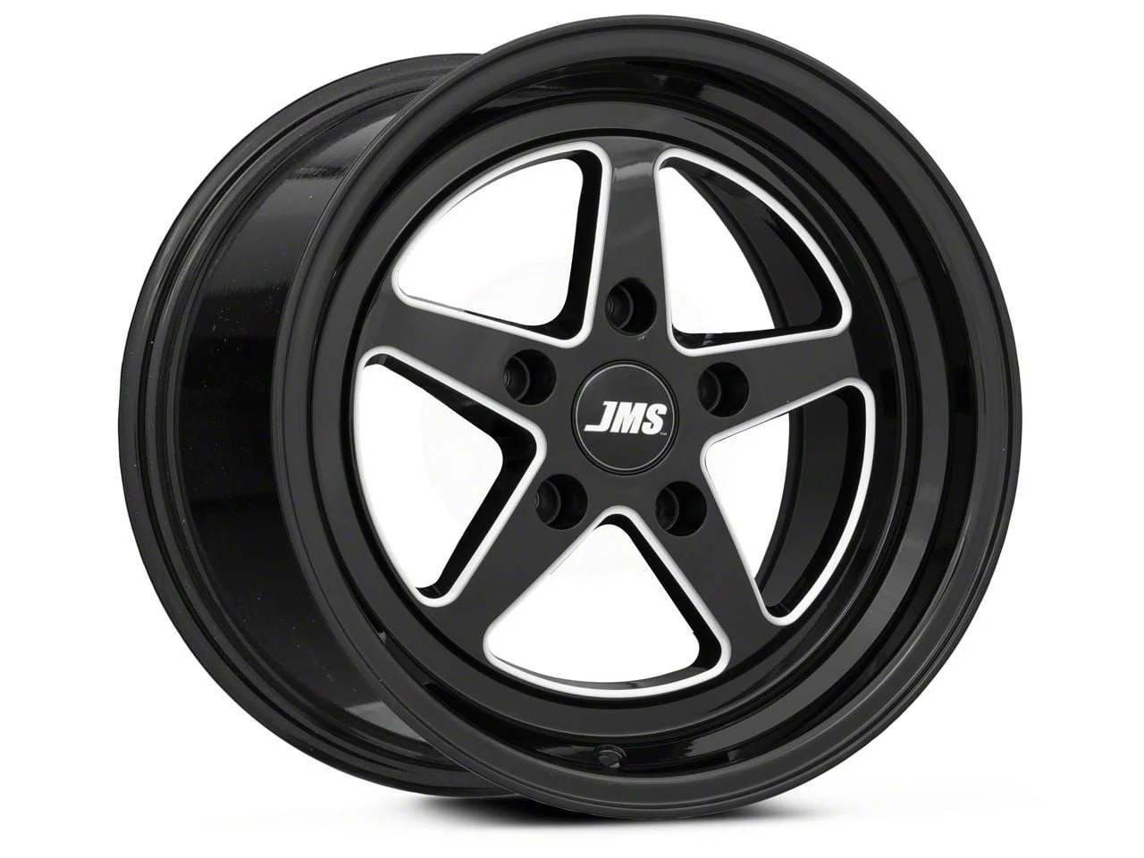 JMS Avenger Series Black Clear with Diamond Cut Wheel; Front Only; 17x4.5; -24.75mm Offset (06-10 RWD Charger)