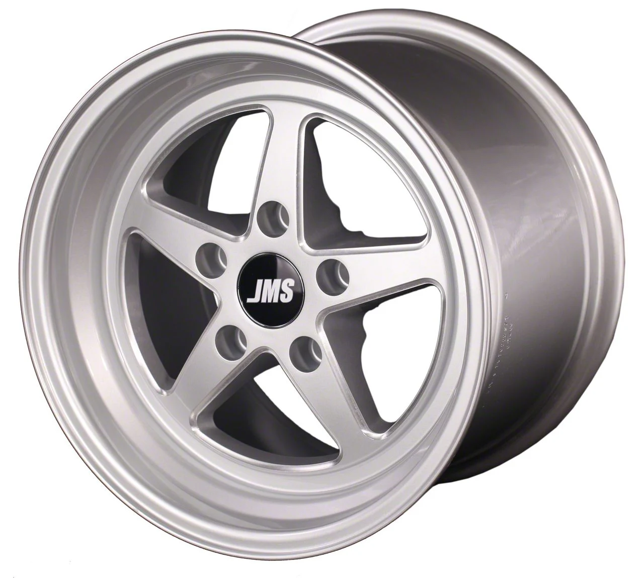 JMS Avenger Series Silver Clear with Diamond Cut Wheel; Front Only; 17x4.5; -24.75mm Offset (05-09 Mustang)