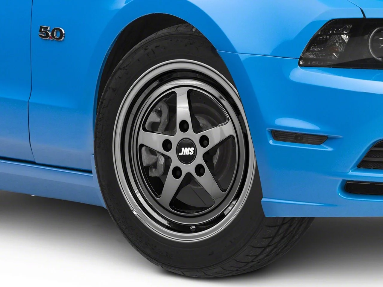 JMS Avenger Series Black Chrome Wheel; Front Only; 18x5; -24.75mm Offset (10-14 Mustang, Excluding 13-14 GT500)