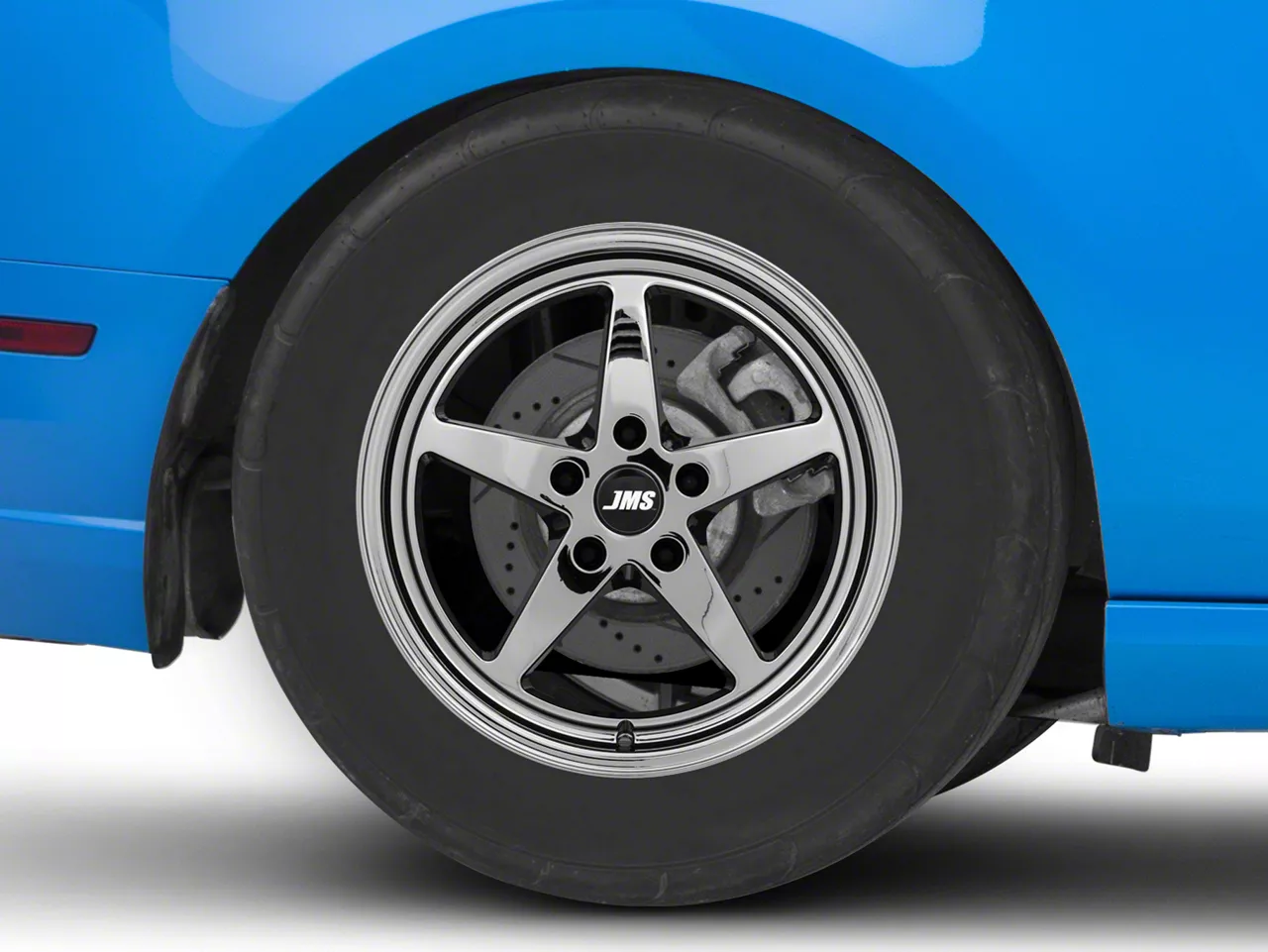 JMS Avenger Series Black Chrome Wheel; Rear Only; 17x10; 44mm Offset (10-14 Mustang)
