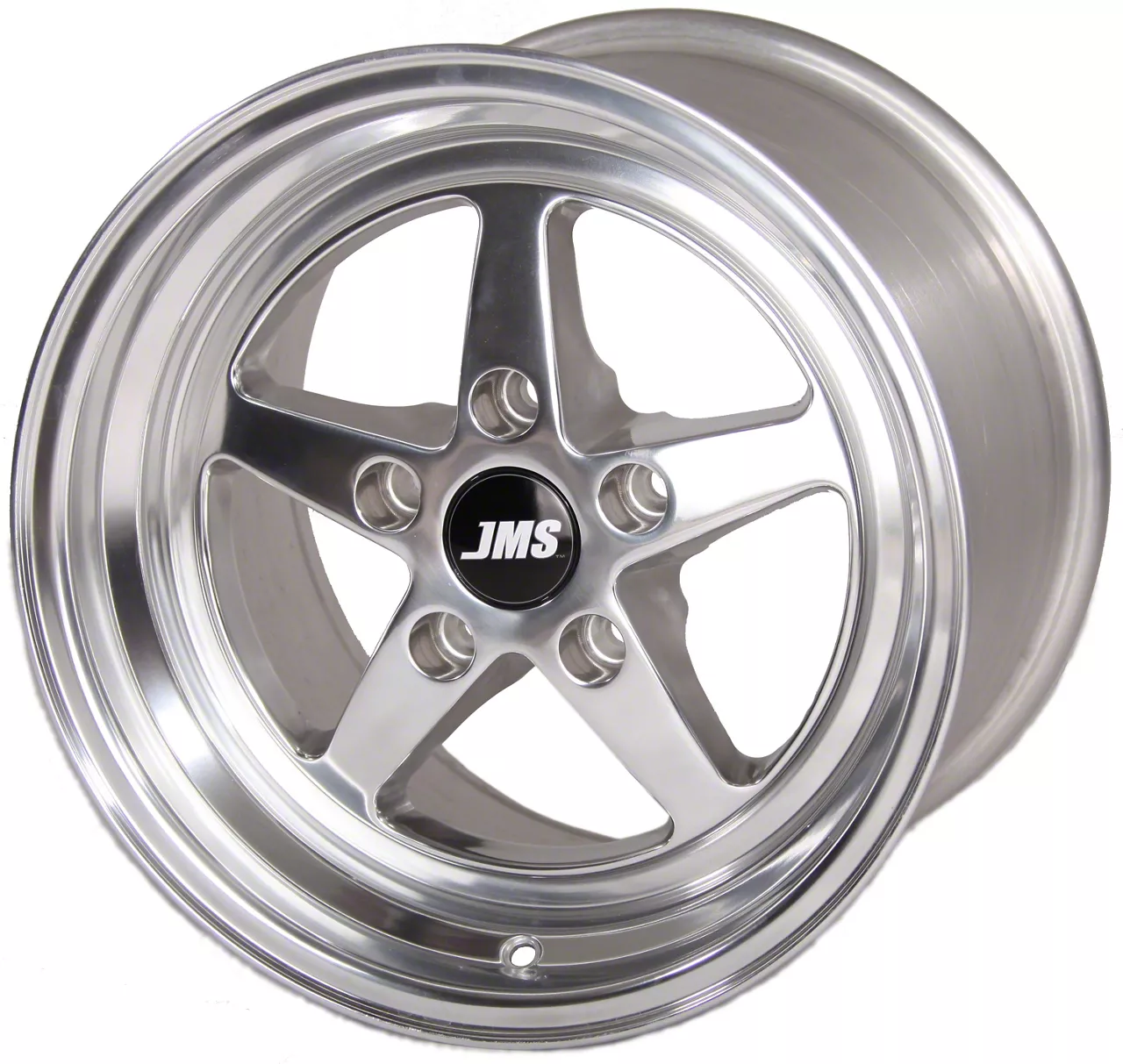 JMS Avenger Series Polished Wheel; Rear Only; 17x10; 44mm Offset (10-14 Mustang)