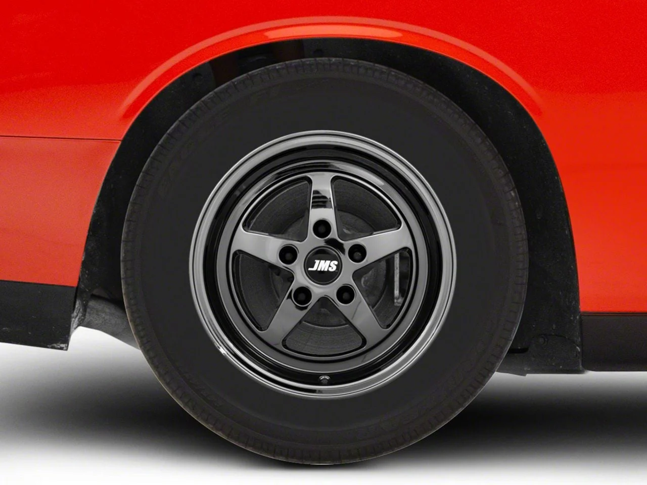 JMS Avenger Series Black Chrome Wheel; Front Only; 17x4.5; -24.75mm Offset (08-23 RWD Challenger, Excluding SRT Demon, SRT Hellcat & SRT Jailbreak)