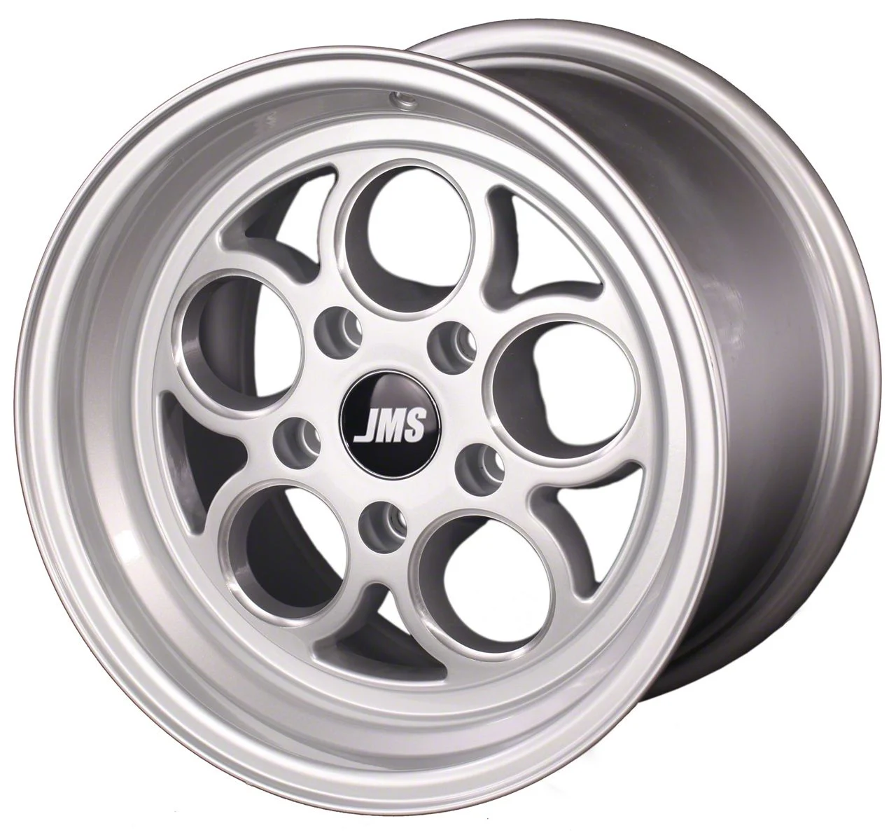 JMS Savage Series Silver Clear with Diamond Cut Wheel; Front Only; 17x4.5; -24.75mm Offset (11-23 RWD Charger, Excluding SRT Hellcat)