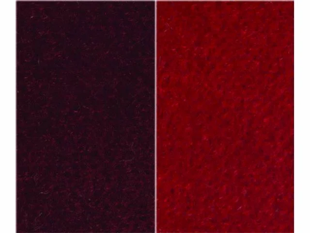 UPHOLSTERY, Full Set, Front 60 / 40 split bench and Rear bench seat, Burgundy w/ Red inserts, Encore velour two tone, Incl front and rear seat covers, headrest covers, hog rings, hog ring pliers and instructions, Does not incl rear seat belt cutouts, Repr