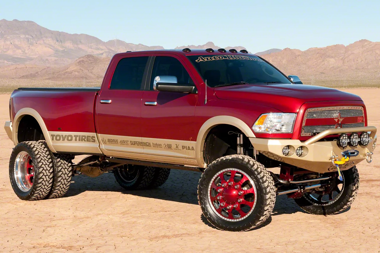Kelderman 8 to 10-Inch 4-Link Rear Air Suspension Lift Kit (10-13 4WD RAM 3500 w/ 8-Foot Box)
