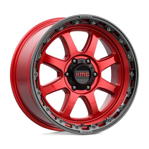 KMC Chase Candy Red with Black Lip 6-Lug Wheel; 20x9; 18mm Offset (07-14 Tahoe)