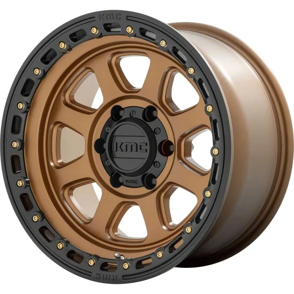 KMC Chase Matte Bronze with Black Lip 8-Lug Wheel; 20x9; 18mm Offset (11-16 F-350 Super Duty SRW)