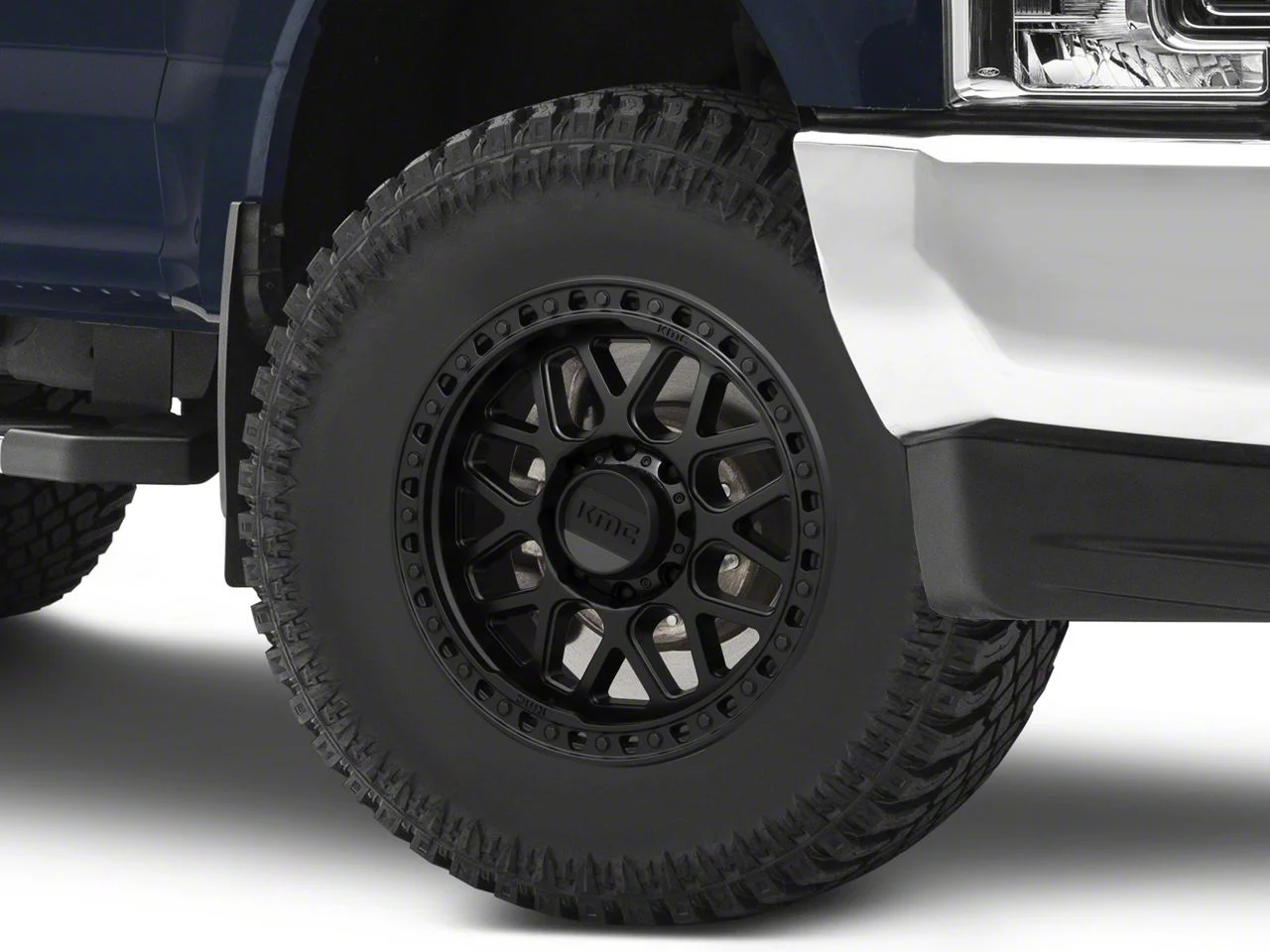 KMC GRS Satin Black 8-Lug Wheel; 18x9; -12mm Offset (17-22 F-250 Super Duty)
