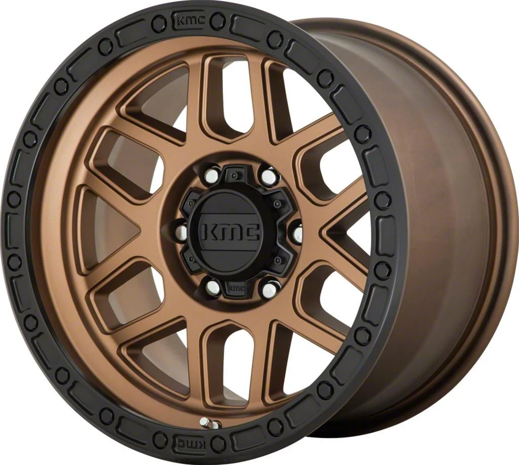 KMC Mesa Matte Bronze with Black Lip 8-Lug Wheel; 20x9; 0mm Offset (17-22 F-250 Super Duty)