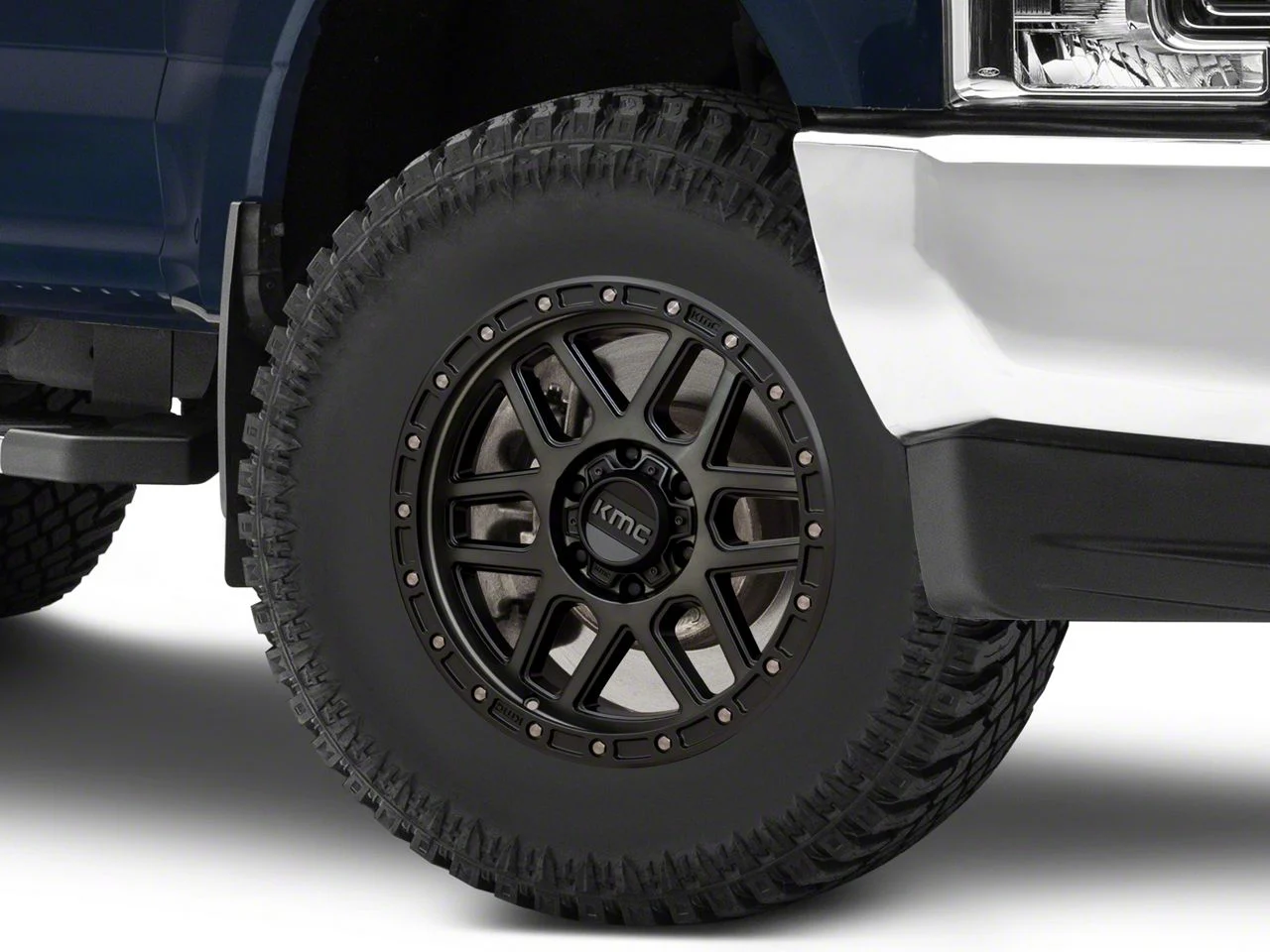 KMC Mesa Satin Black with Gray Tint 8-Lug Wheel; 18x9; 18mm Offset (17-22 F-250 Super Duty)