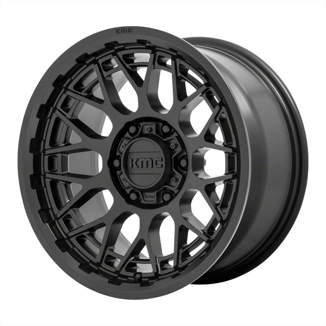 KMC Technic Satin Black 8-Lug Wheel; 20x9; 0mm Offset (17-22 F-250 Super Duty)