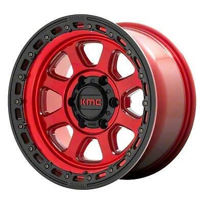 KMC Chase Candy Red with Black Lip 8-Lug Wheel; 20x9; 0mm Offset (17-22 F-350 Super Duty SRW)