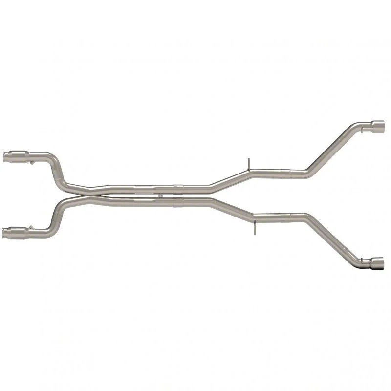 Kooks 3-Inch GREEN Catted Header-Back Muffler Delete Exhaust with Polished Tips (16-24 6.2L Camaro w/ Long Tube Headers)