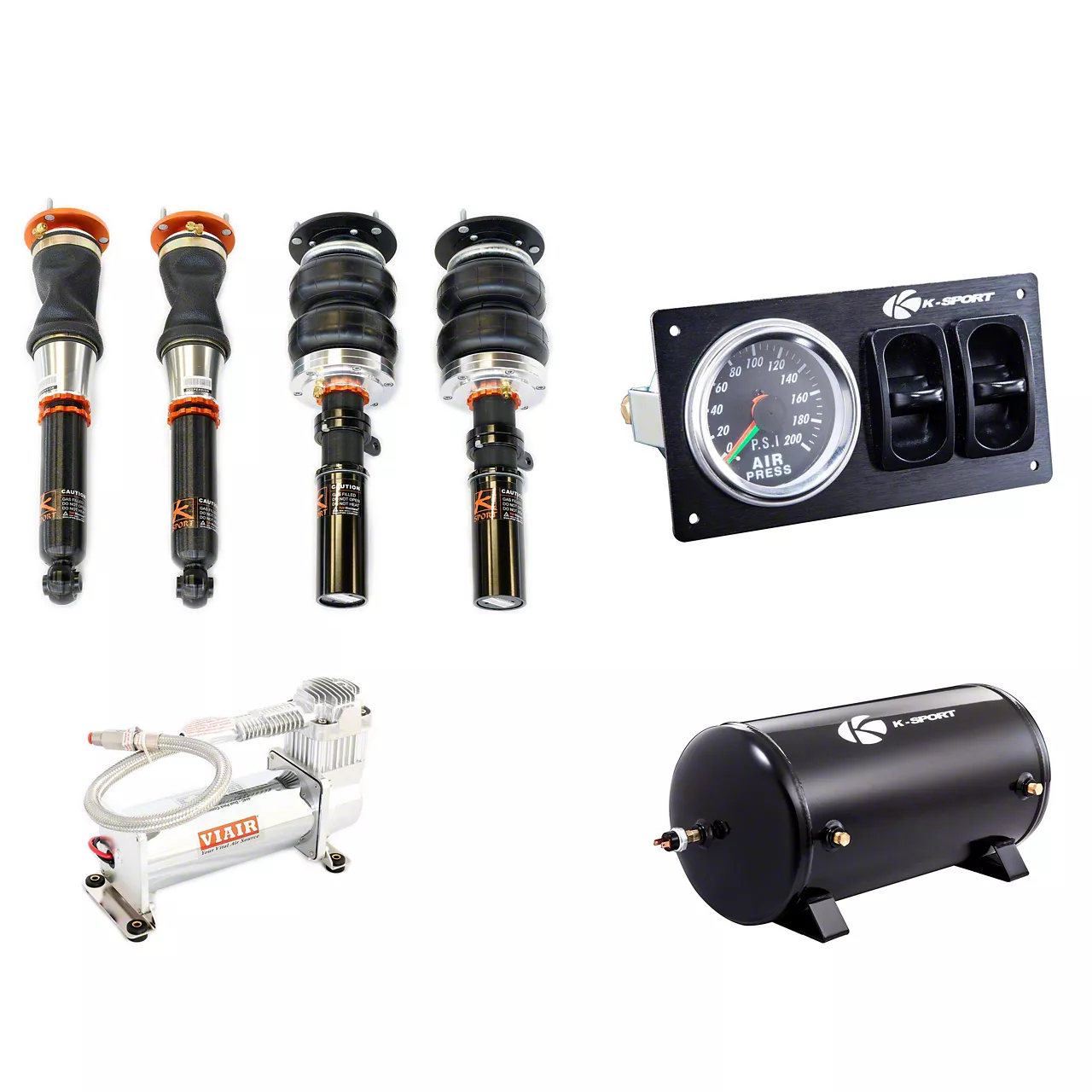 Ksport Airtech Basic Air Suspension Kit (15-26 Mustang w/o MagneRide)