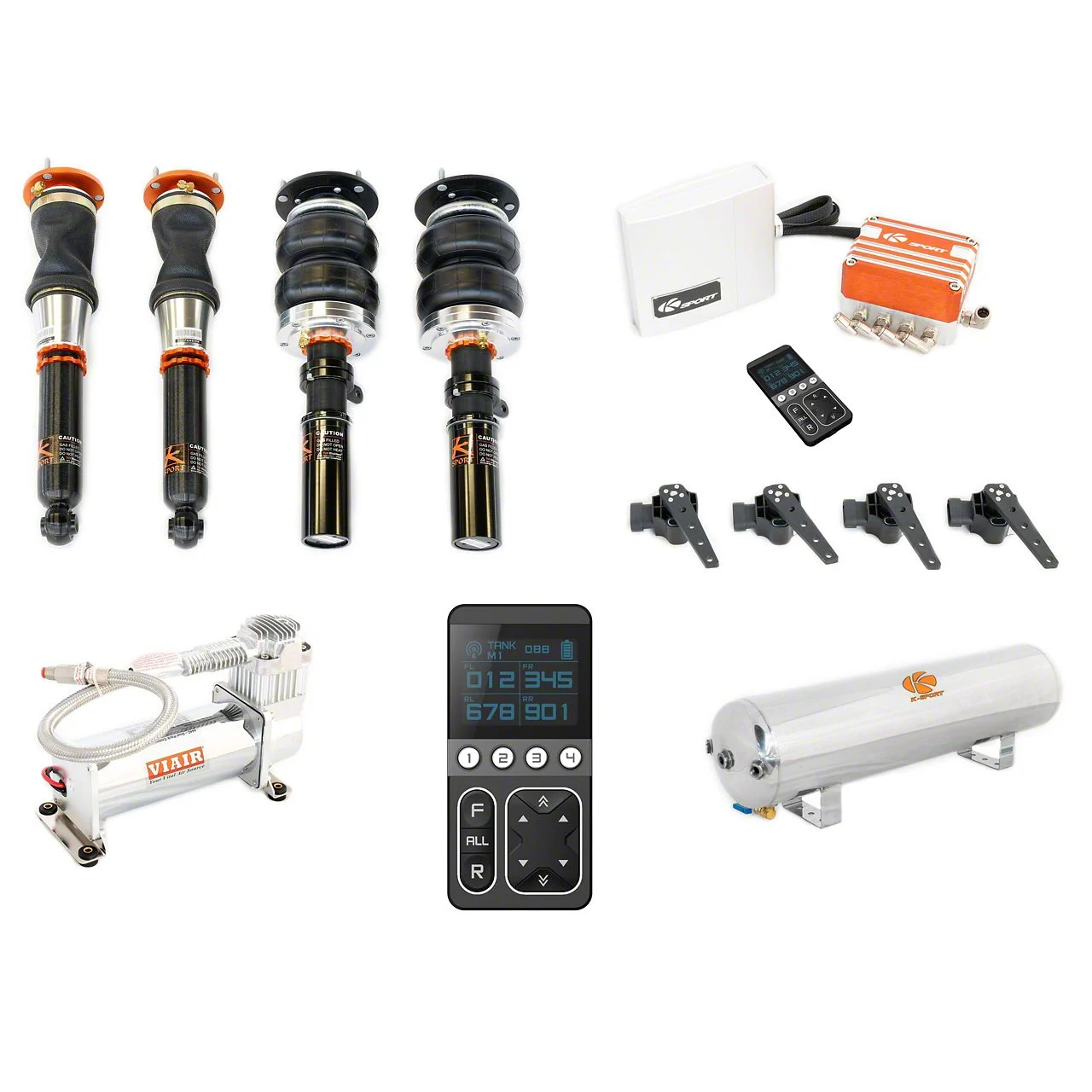 Ksport Airtech Executive Air Suspension Kit (15-26 Mustang w/o MagneRide)