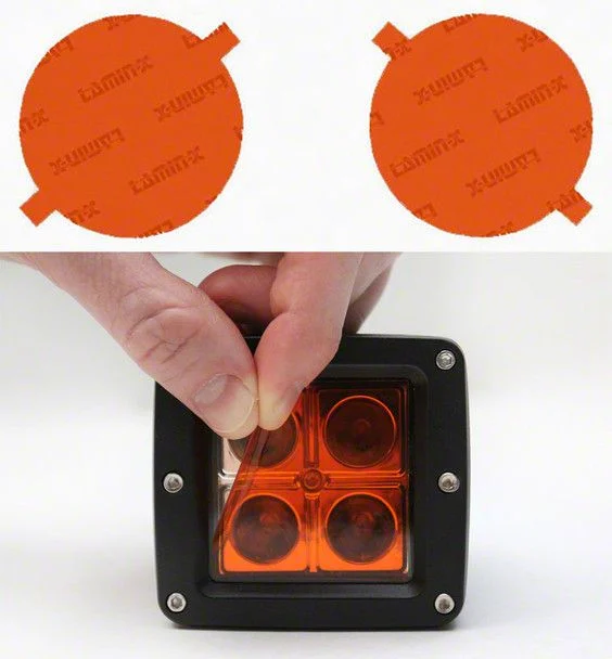 Lamin-X Fog Light Tint Covers; Amber (10-13 Camaro)
