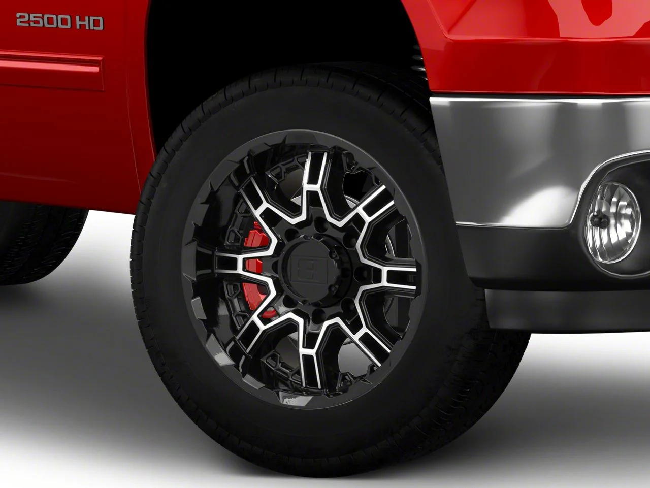 Level 8 Wheels Slingshot Gloss Black Machined 8-Lug Wheel; 20x10; -23mm Offset (11-14 Sierra 3500 HD SRW)