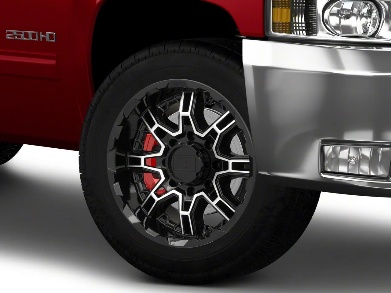 Level 8 Wheels Slingshot Gloss Black Machined 8-Lug Wheel; 20x10; -23mm Offset (15-19 Sierra 3500 HD SRW)
