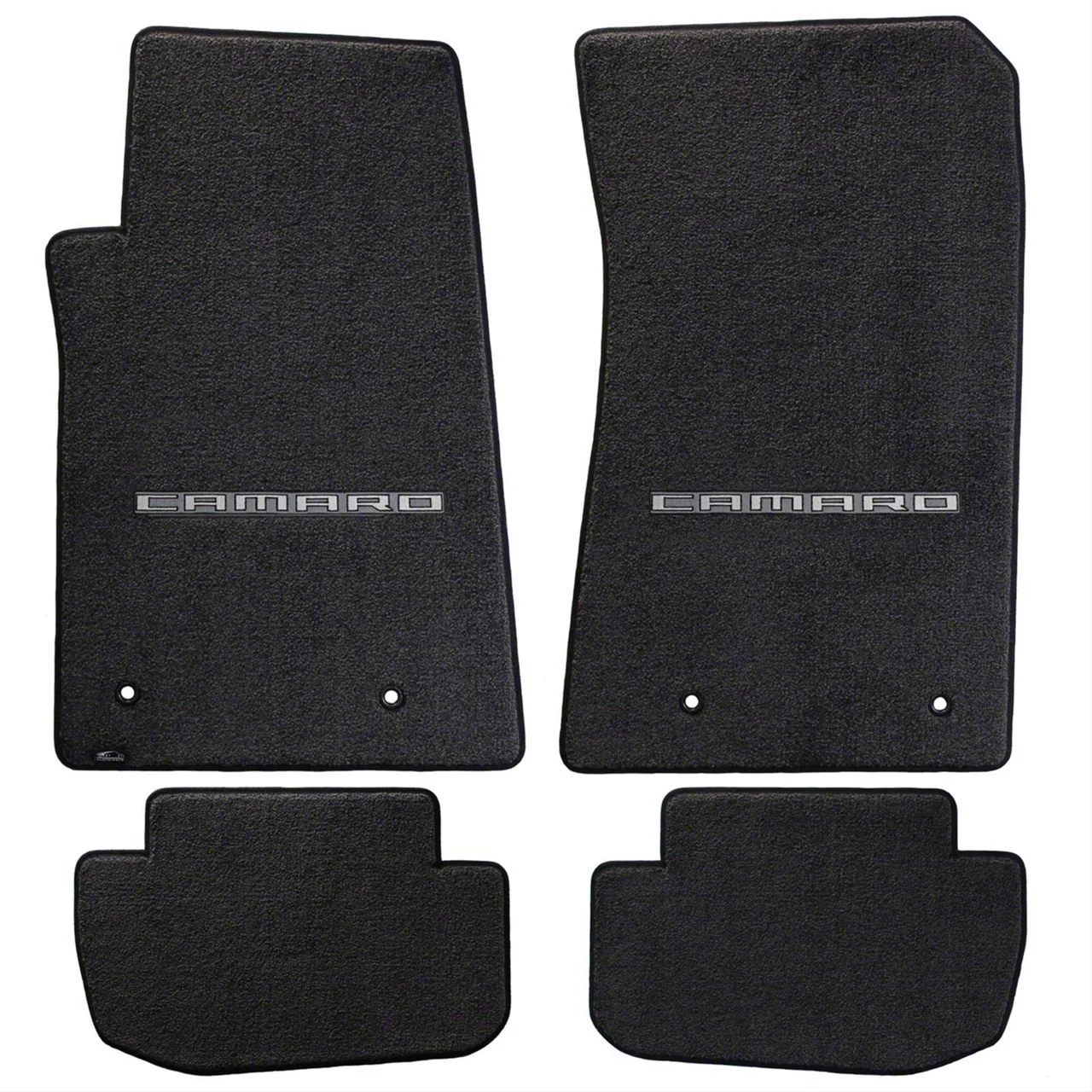 Lloyd Ultimat Front and Rear Floor Mats with Camaro Logo; Black (10-15 Camaro)
