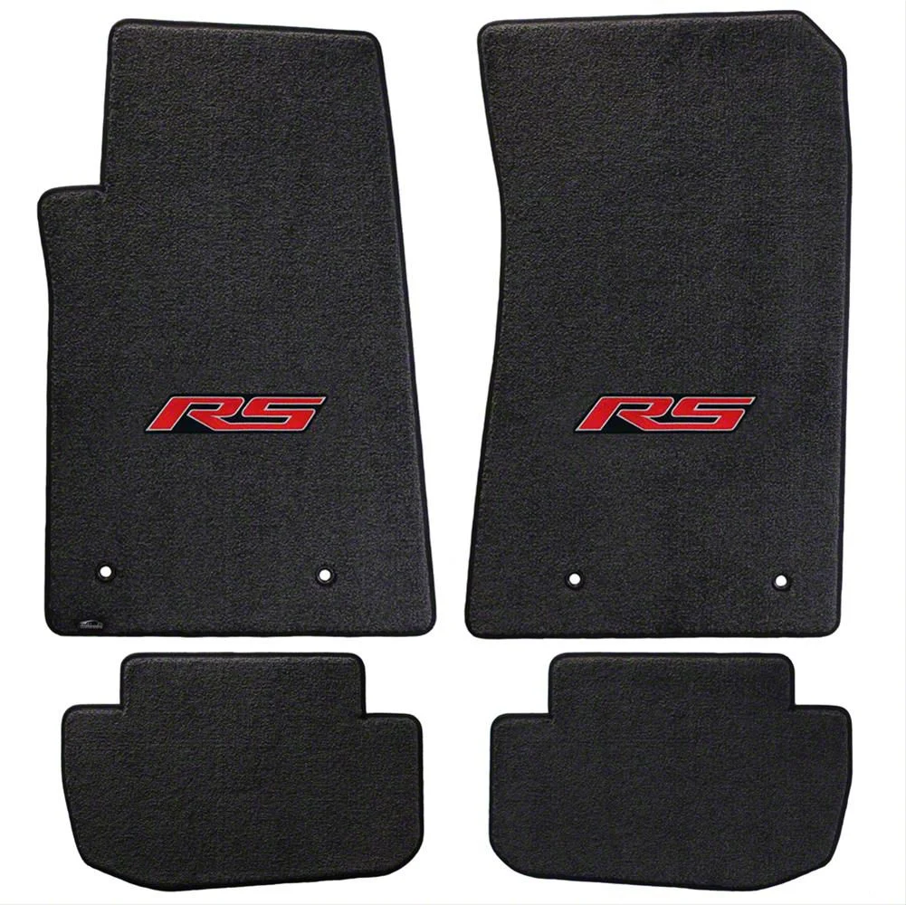 Lloyd Ultimat Front and Rear Floor Mats with RS Logo; Black (10-15 Camaro)