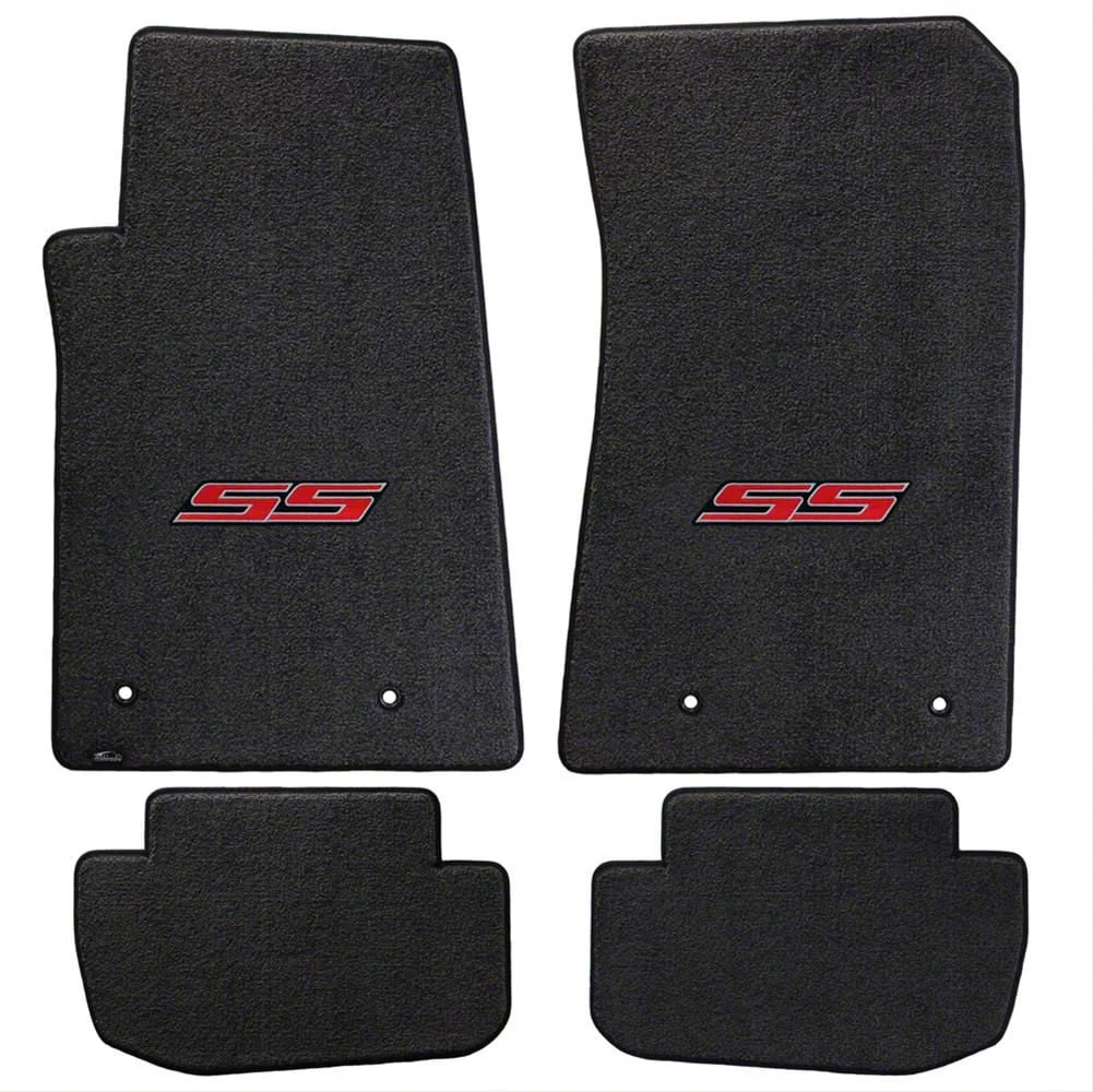 Lloyd Ultimat Front and Rear Floor Mats with SS Logo; Black (10-15 Camaro)