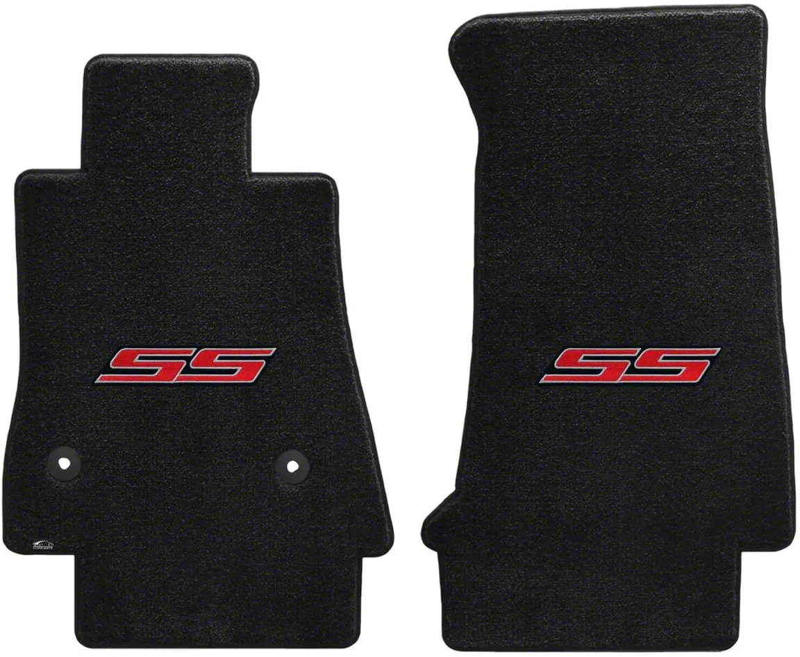 Lloyd Ultimat Front Floor Mats with Red SS Logo; Black (16-24 Camaro)