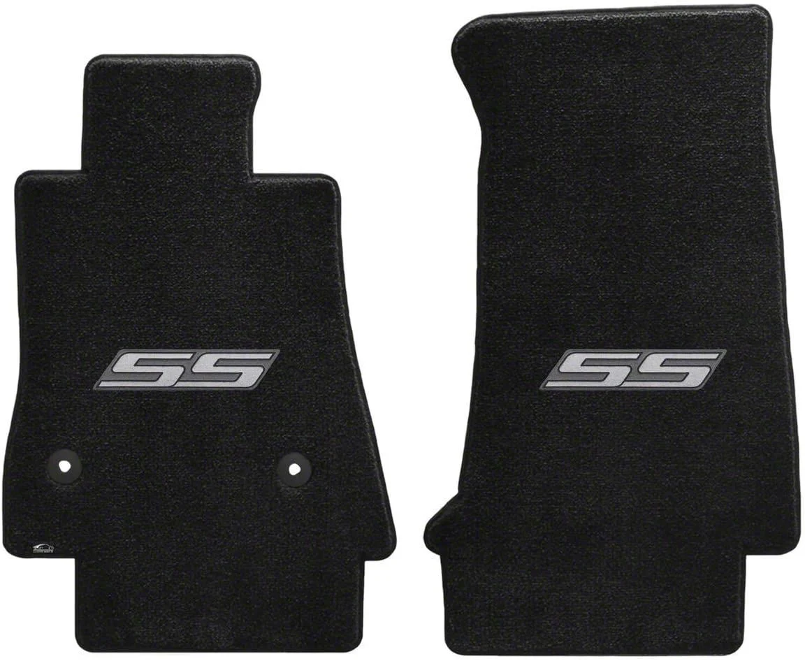 Lloyd Ultimat Front Floor Mats with Silver SS Logo; Black (16-24 Camaro)