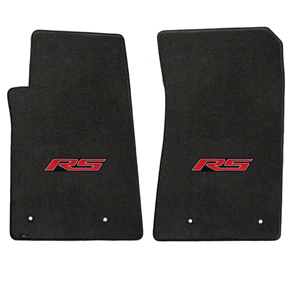 Lloyd Velourtex Front Floor Mats with RS Logo; Black (10-15 Camaro)