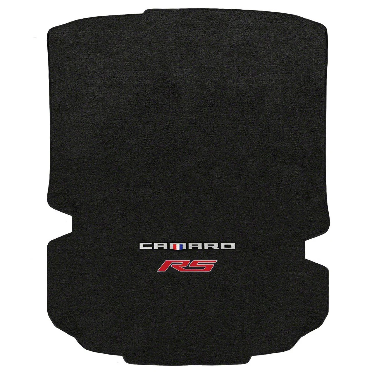 Lloyd Velourtex Trunk Mat with Camaro and Red RS Logo; Black (16-24 Camaro Coupe)