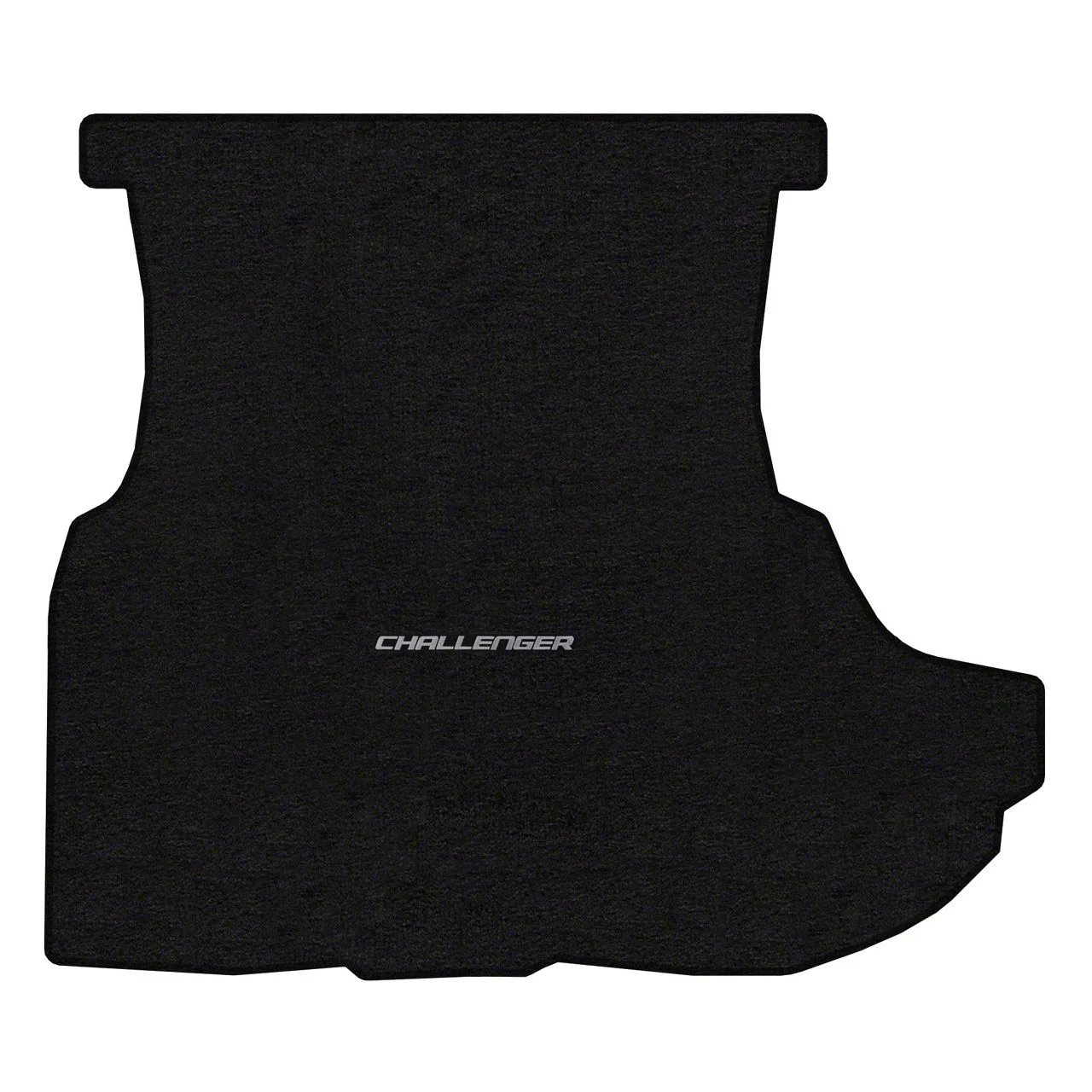 Lloyd Trunk Mat with Challenger Silver Logo; Black (08-10 Challenger w/ Subwoofer)