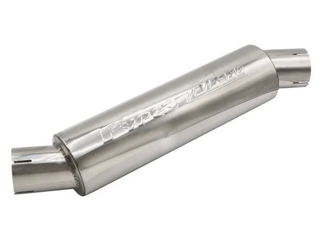 PYPES M-80 Muffler 14 Inch Body 2 1/2 Inch Offset Inlet/Offset Outlet 304 Stainless