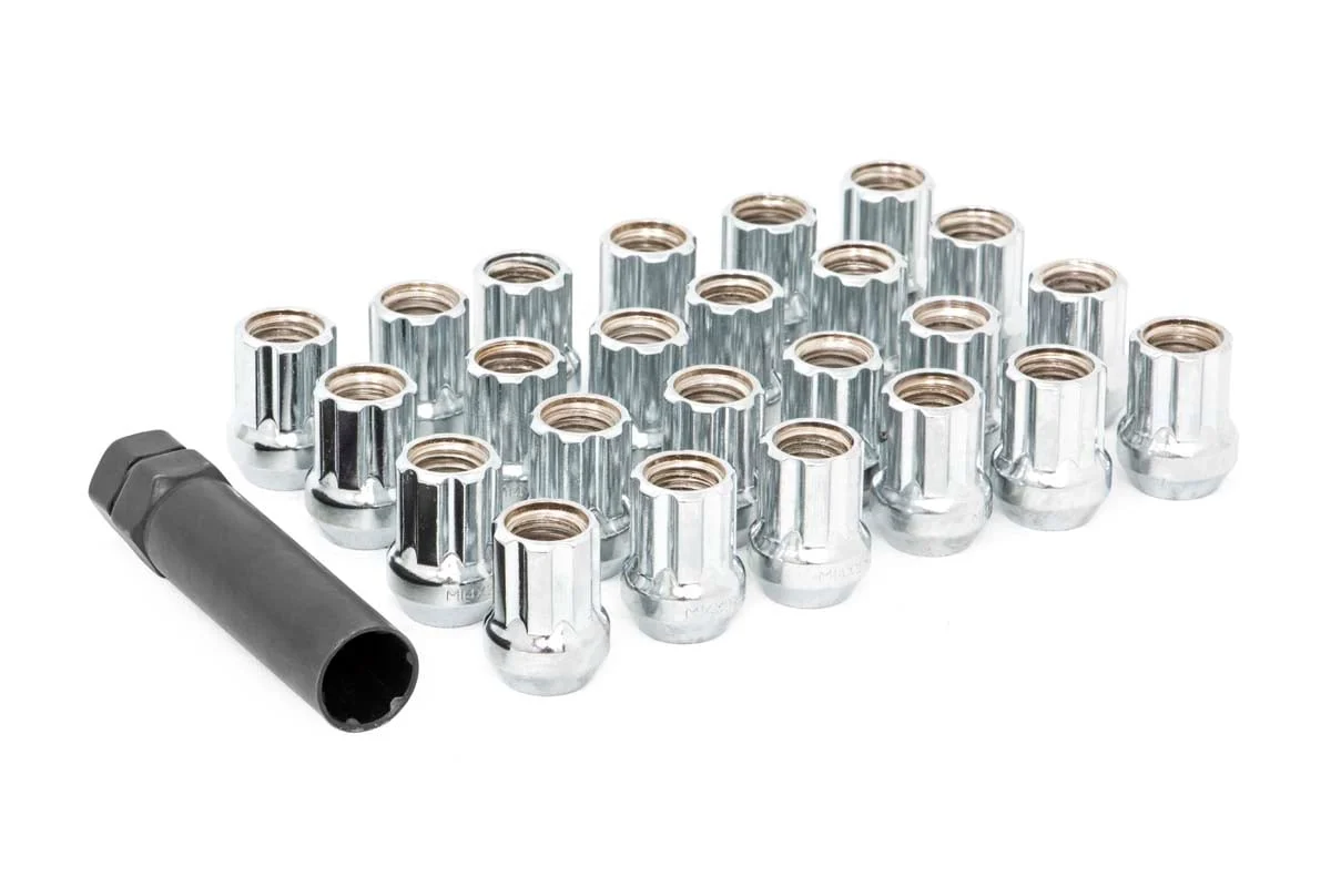 M12 x 1.5 Lug Nut Set of 24 - Chrome w/ Tool