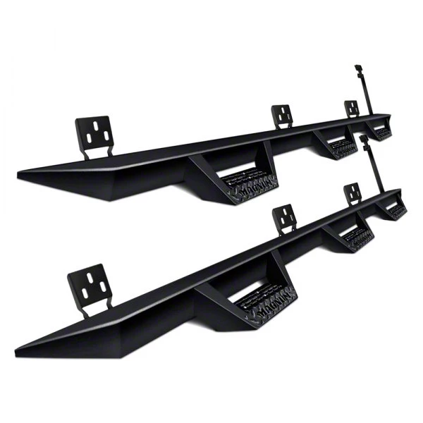 CYC Engineering RT Wheel to Wheel Drop Side Step Bars; Black Textured (10-15 RAM 2500 Crew Cab w/ 8-Foot Box)