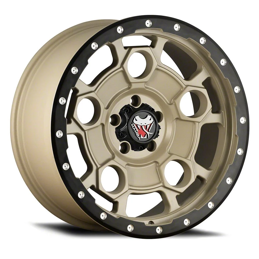 Mamba Offroad Wheels M26 Mojave Sand with Matte Black Lip 5-Lug Wheel; 18x9; 12mm Offset (09-18 RAM 1500)
