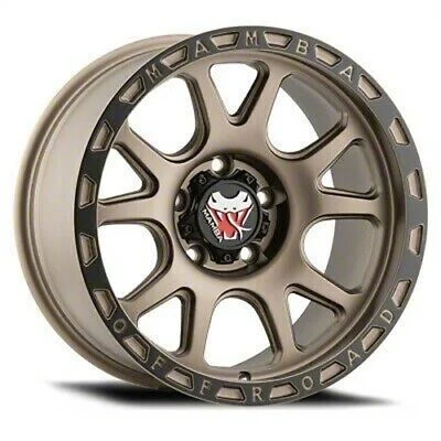 Mamba Offroad Wheels M27 Matte Bronze with Black Lip 5-Lug Wheel; 20x9; 12mm Offset (09-18 RAM 1500)