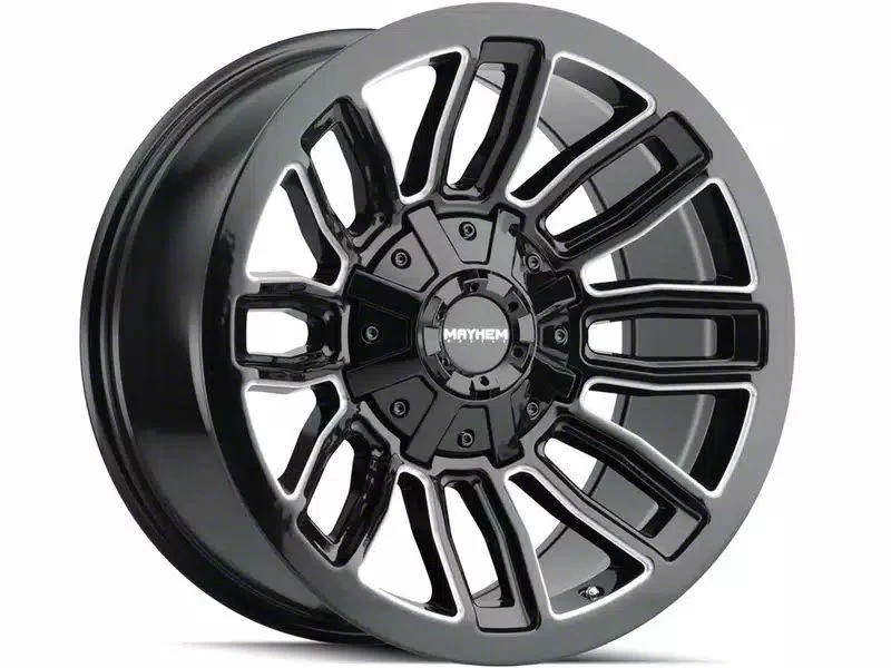 Mayhem Wheels Decoy Gloss Black Milled 6-Lug Wheel; 20x9; -5mm Offset (04-08 F-150)