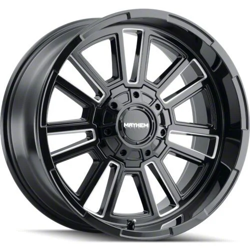 Mayhem Wheels Apollo Gloss Black Milled 6-Lug Wheel; 20x9; 0mm Offset (07-14 Tahoe)