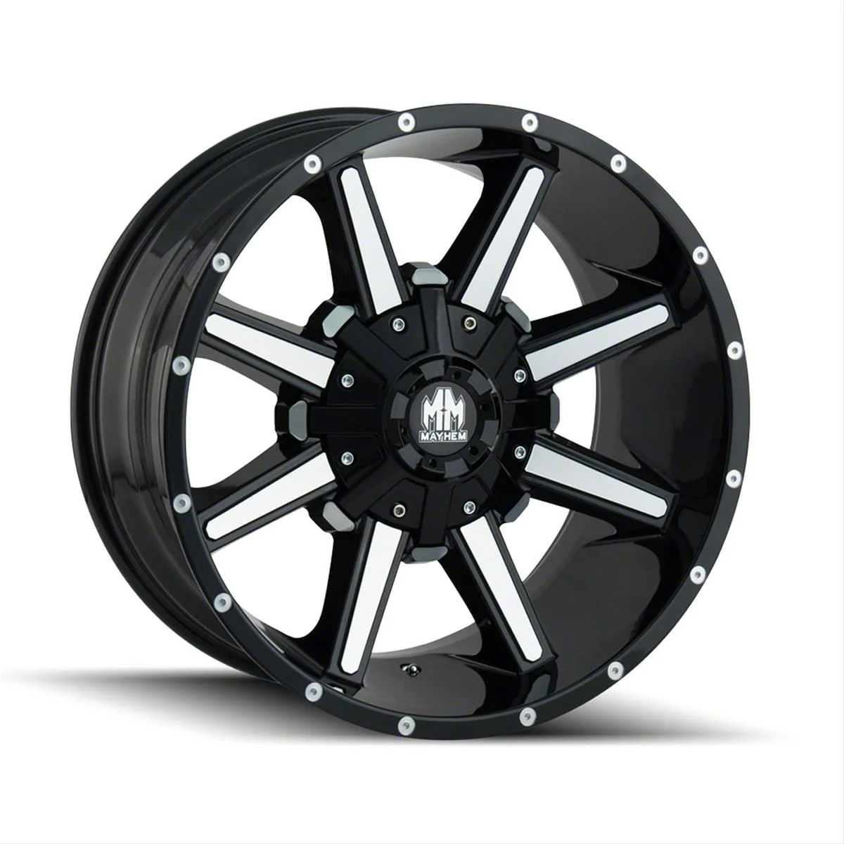 Mayhem Wheels Arsenal Gloss Black Machined 6-Lug Wheel; 18x9; -12mm Offset (07-14 Tahoe)