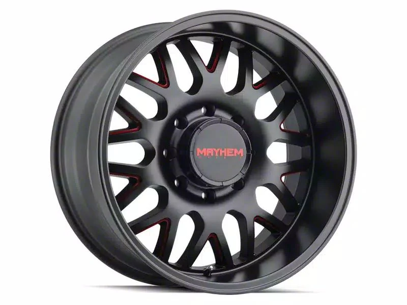 Mayhem Wheels Tripwire Gloss Black with Prism Red 6-Lug Wheel; 20x10; -19mm Offset (14-18 Silverado 1500)