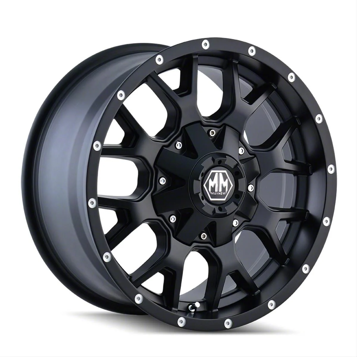 Mayhem Wheels Warrior Matte Black 8-Lug Wheel; 18x9; -12mm Offset (15-19 Sierra 2500 HD)
